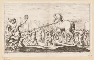 Das Trojanische Pferd wird hereingebracht (Die Irrfahrten des Aeneas)