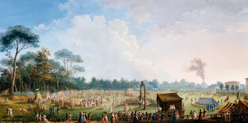 Feier in den Cascine zu Ehren von Ferdinand III, Spiele auf der Wiese der Großen Eiche