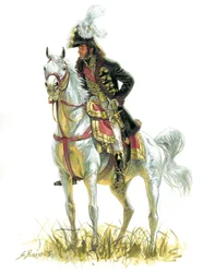 Erstes Kaiserreich: „Porträt von Joachim Murat (1767-1815) im Jahr 1805“ Erstes Kaiserreich: Joachim Murat (1767-1815) im Jahr 1805 - Illustration von Giuseppe Rava