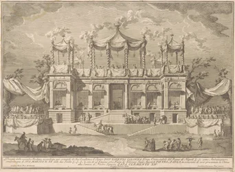 Die zweite Maschine für die Chinea von 1770: Das Fischmarktportikus