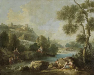 Landschaft mit Figuren