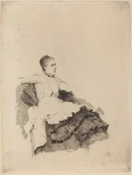 Porträt von Madame de Nittis ("Aufmerksamkeit")