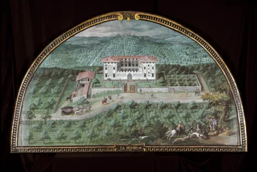 Ansicht der Villa La Peggio bei Florenz, Italien