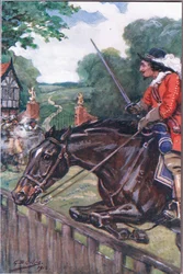 Die Romanze von Britonmarte: Aber sie räumte den Eichentisch um Haaresbreite, aus Gedichte von Adam Lindsay Gordon, veröffentlicht von T. N. Foulis, 1912