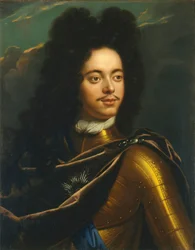 Der Kaiser Peter I. der Große - Porträt von Kaiser Peter I. der Große (1672-1725), von Schalcken, Godfried Cornelisz. Staatliches Historisches Museum, Moskau