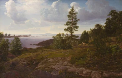 Blick über den Schärengarten bei Elleholm in Blekinge