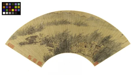 Fischer in Booten, Feier am Flussufer, spätes 16. bis frühes 17. Jahrhundert