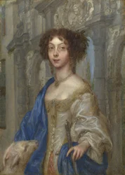 Porträt einer Frau als Heilige Agnes, ca. 1680