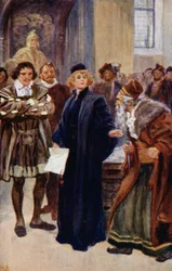 "Verweile ein wenig, Jude," sagte Portia