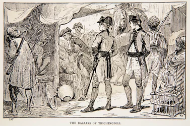 Die Basare von Trichinopoli, eine Illustration aus 