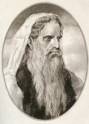 Moses, ein Prophet in den abrahamitischen Religionen, Führer der Israeliten und Gesetzgeber, aus Lebende Biographien religiöser Führer