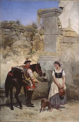 Szene am Brunnen, 1890