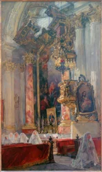 Inneres der Münchner Damenstiftskirche