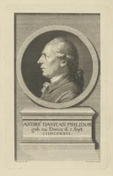 Porträt von François-André Danican Philidor 1726-1795, ca. 1790