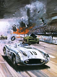 Mercedes-Unfall beim 24-Stunden-Rennen von Le Mans 1955