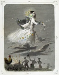 Sterne: Frau, die "L