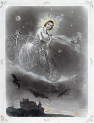 Sterne: Frau, die „Der Abendstern“ darstellt - von Grandville