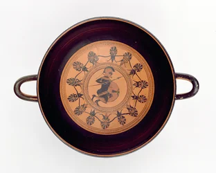Siana-Schale mit Darstellung eines Kriegers, ca. 560 v. Chr.