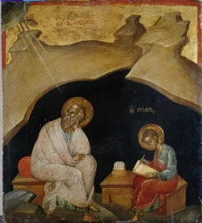 Heiliger Johannes der Evangelist mit seinem Schreiber Prochoros