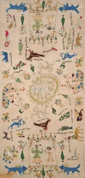 Muster, aus Ioannina, Ipeiros, 18.-19. Jahrhundert (Leinen bestickt mit Seidenfäden)