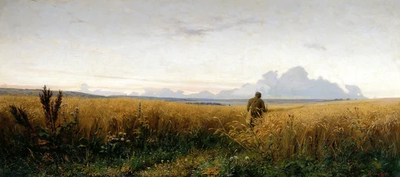 Fußweg in einem Roggenfeld, 1881
