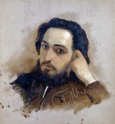 Porträt von Vsevolod Mikhailovitch Garchine (1855-1888), russischer Schriftsteller