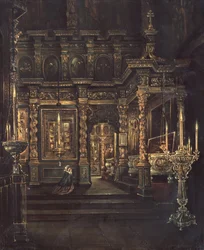 In der Mariä-Himmelfahrt-Kathedrale in Rostow, 1862