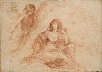 Ein Engel erscheint Hagar und Ismael, ca. 1653