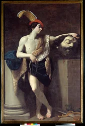 David hält Goliaths Kopf