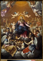 Die Krönung der Jungfrau. Gemälde von Guido Reni, genannt Il Guido (1575-1642)