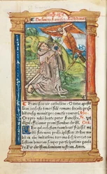 Gedrucktes Stundenbuch (Gebrauch von Rom): fol. 106v, Heiliger Franz von Assisi
