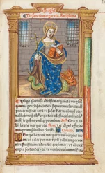 Gedrucktes Stundenbuch Gebrauch von Rom: fol. 110r, St. Margareta, 1510