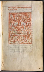 Gedrucktes Stundenbuch Gebrauch von Rom: fol. 1r, Druckermarke