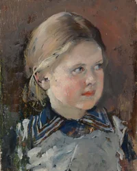 Kopf eines Mädchens, Studie für das Familienporträt des Barons Magnus von Born
