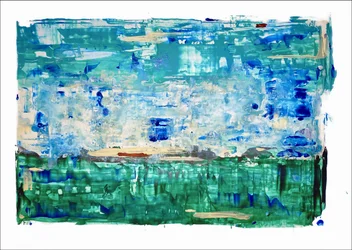 Serener blau-grüner Horizont