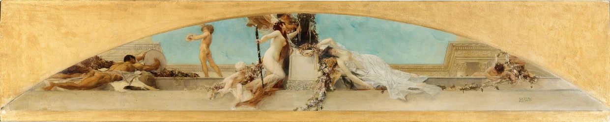 Altar des Dionysos. Studie für das Deckenbild des Burgtheaters, Wien