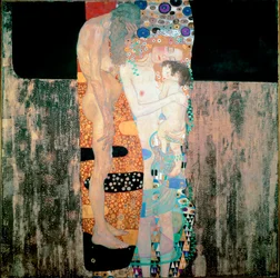 Die drei Lebensalter der Frau. Gemälde von Gustav Klimt (1862-1918) 1905. Rom, Galleria Nazionale d