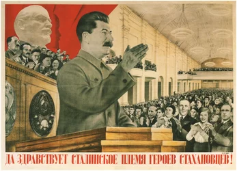 Es lebe Stalins Generation der Stachanow-Helden!, 1936