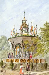 Der Gabentempel des Wiener Schützenfestes von 1898