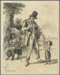 Almosen von einem Bettler in Ornans, 1868