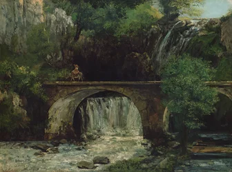 Landschaft mit Brücke