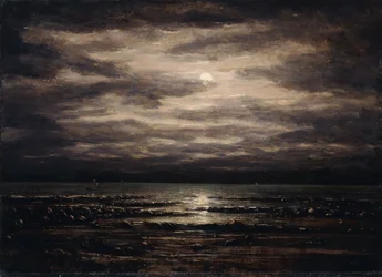 Dämmerung am Genfersee in Bon Port, 1876