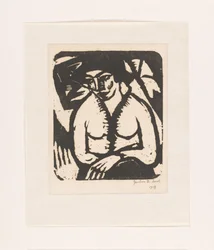 Sitzende Frau