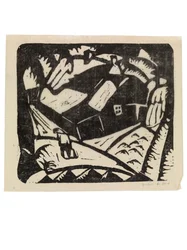 Landschaft oder Landschaft mit Kartoffelerntern