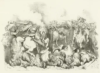 Ein Angriff der leichten Kavallerie unter der Herrschaft von Ludwig XIV