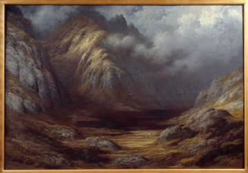 Ein See in Schottland nach dem Sturm. Gemälde von Gustave Doré (1832-1883)