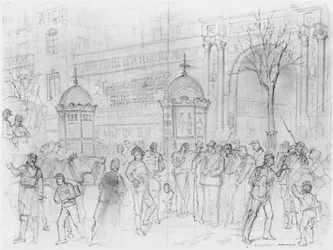 Album der Belagerung von Paris, Boulevard Montmartre, Januar 1871