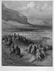 Schlacht von Antiochia während des Ersten Kreuzzugs von Gustave Doré