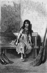 Chiquita, Illustration von Gustave Doré für das Buch Captain Fracasse von Théophile Gautier