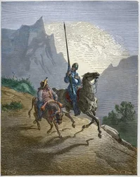 Don Quixote mit Sancho Panza - Don Quixote de la Mancha von Miguel Cervantes